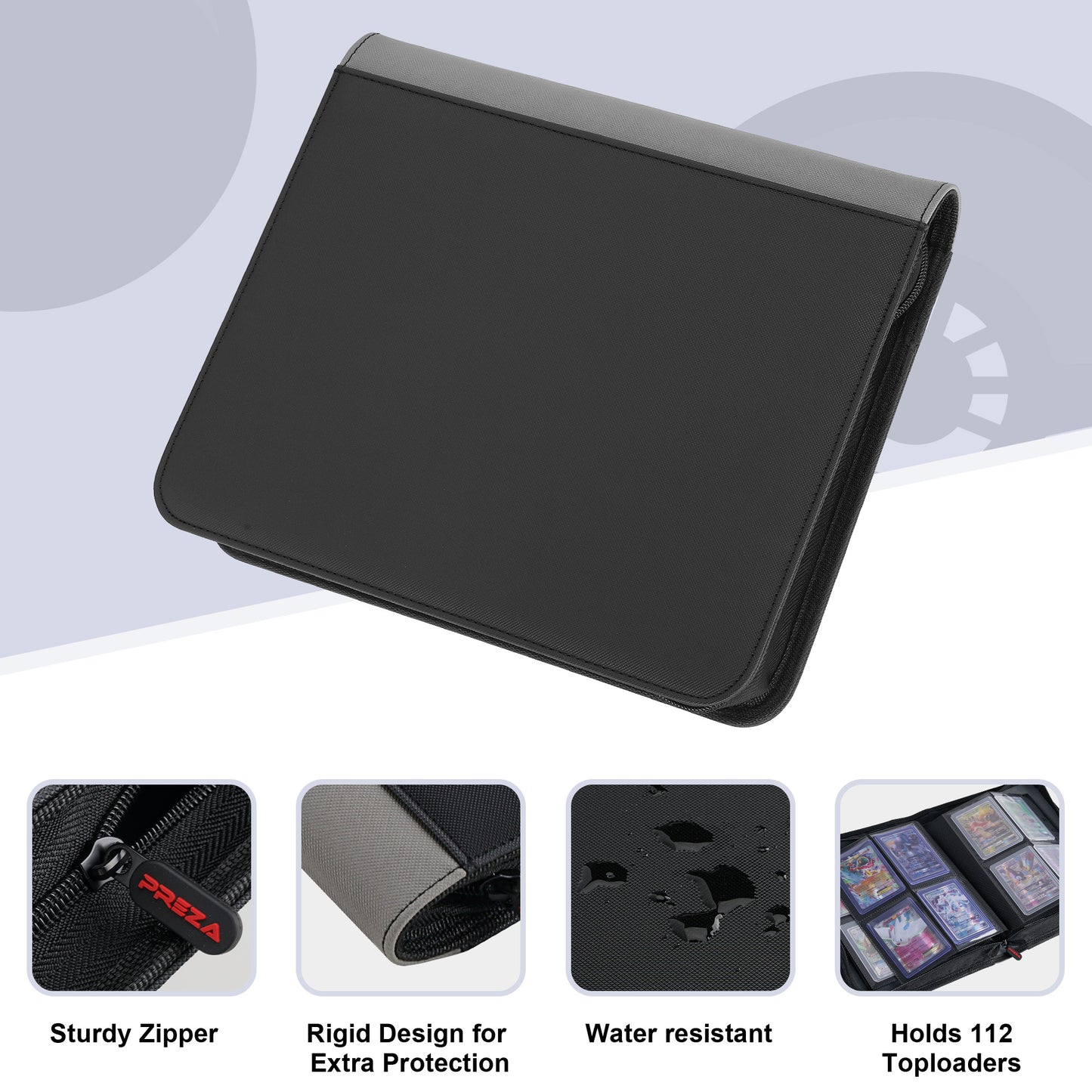 PREZA Mini Toploader Binder - Holds 112 Top loaders