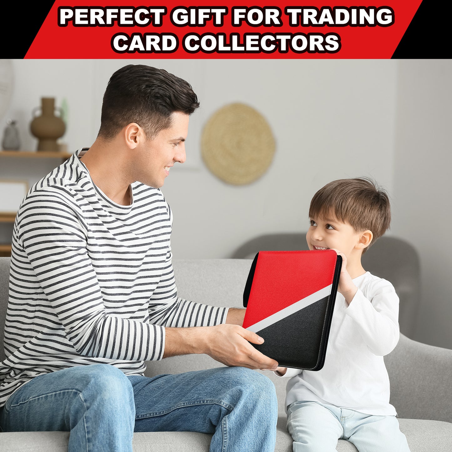 (NEW) Red Trading Card Binder (Holds 900 Cards)