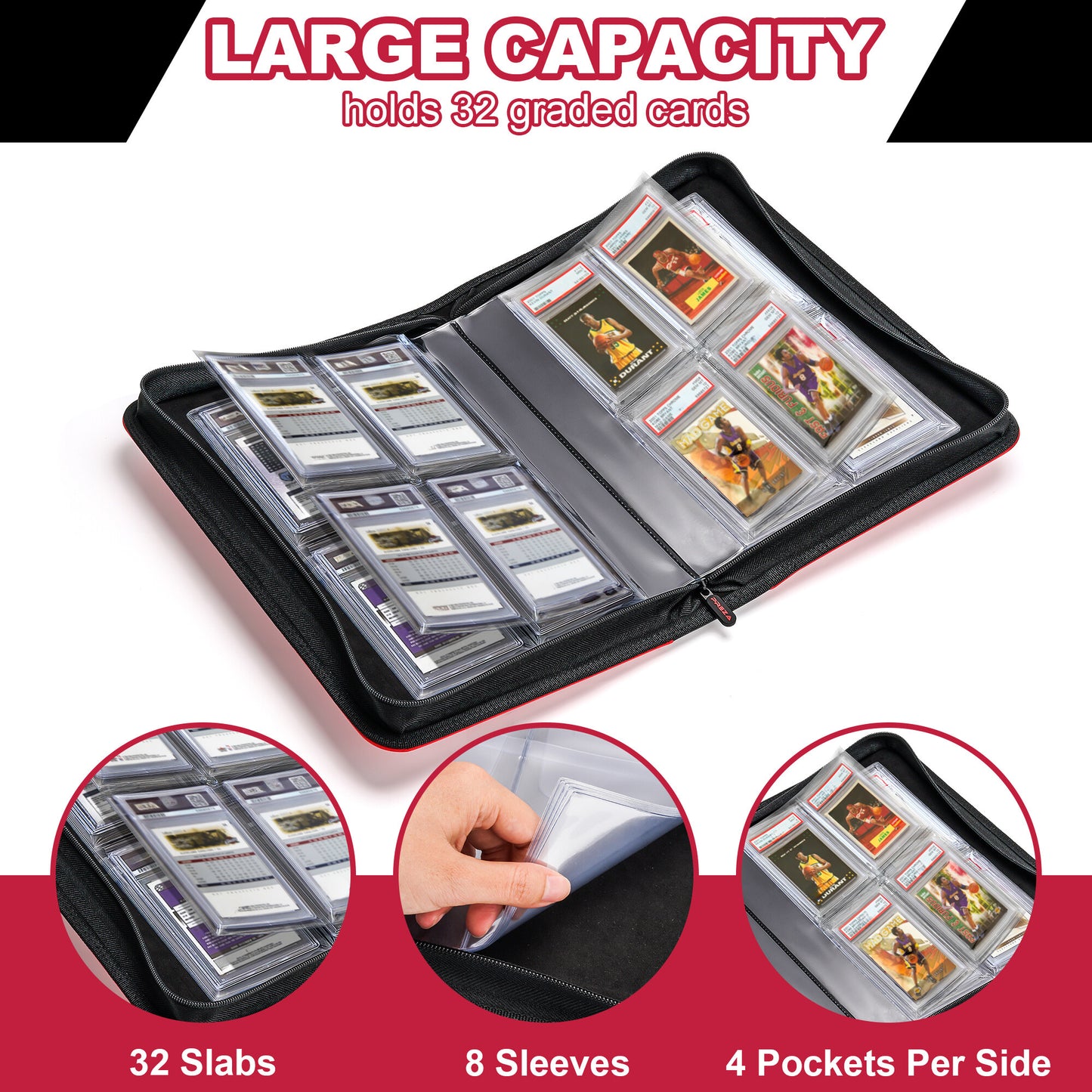 The Original Slab Binder by PREZA - Holds 32 slabs (red)