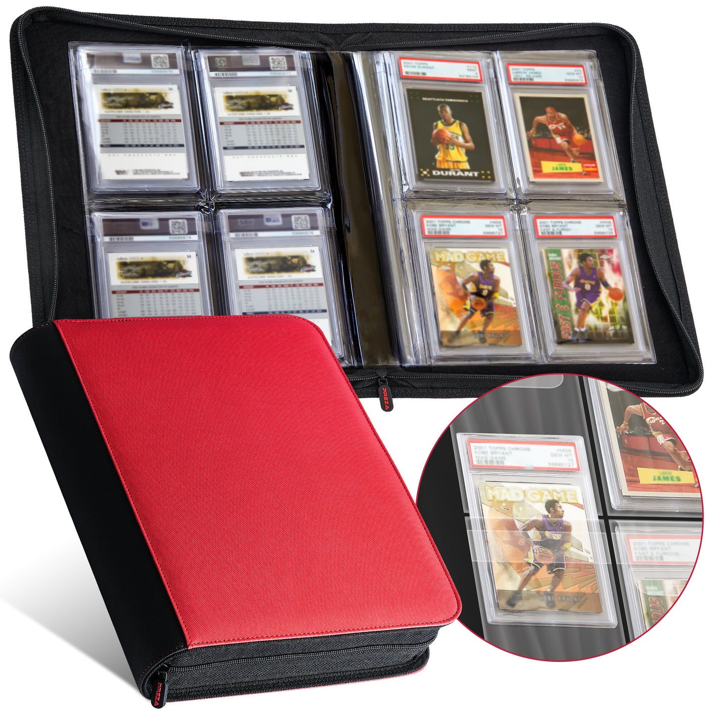The Original Slab Binder by PREZA - Holds 32 slabs (red)