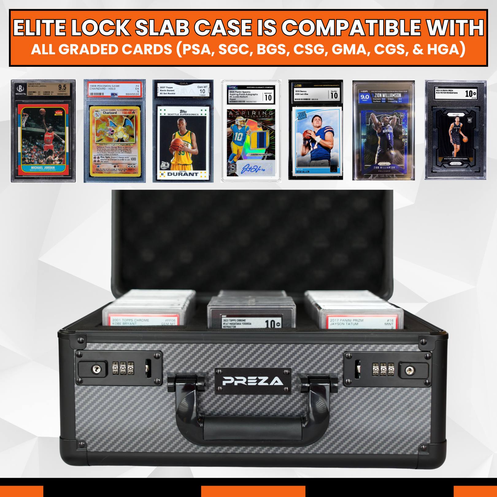 graded card slab case New PREZA EliteLock Slab Case (Large)