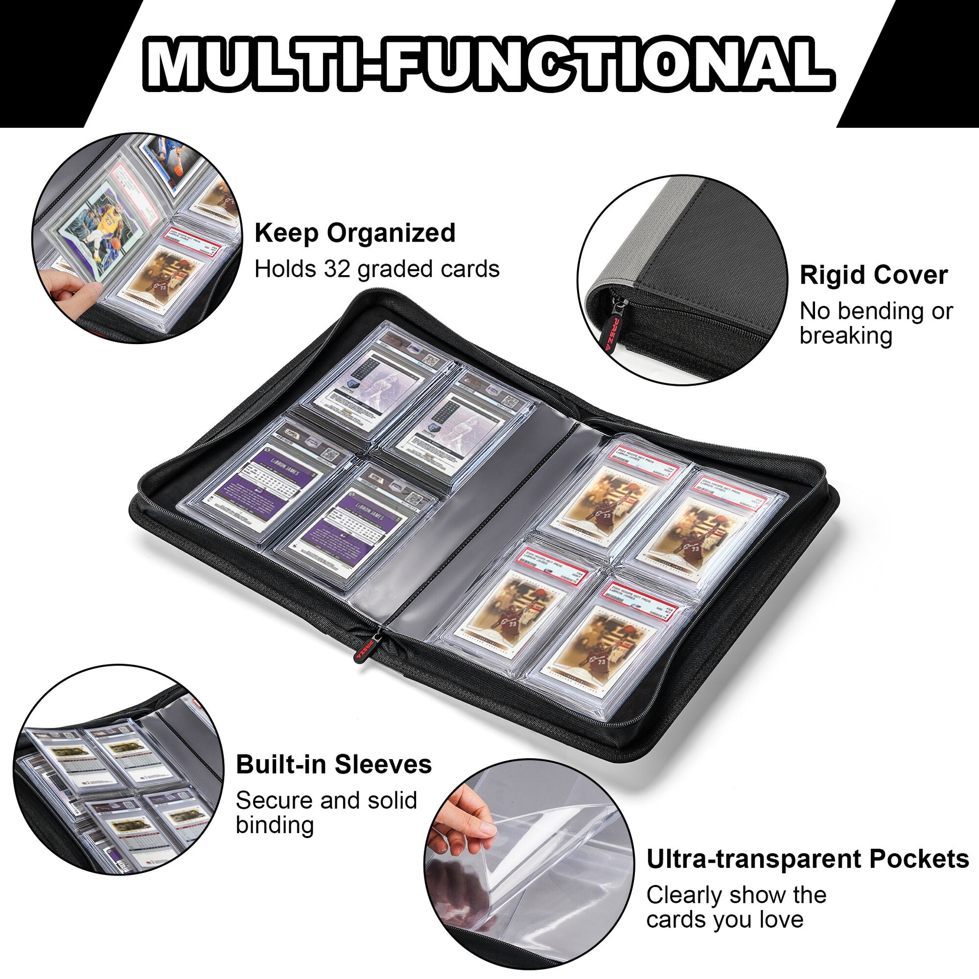 The Original Slab Binder by PREZA - Holds 32 slabs (black) Preza Cards The Original Slab Binder by PREZA - Holds 32 slabs (black) Preza Cards