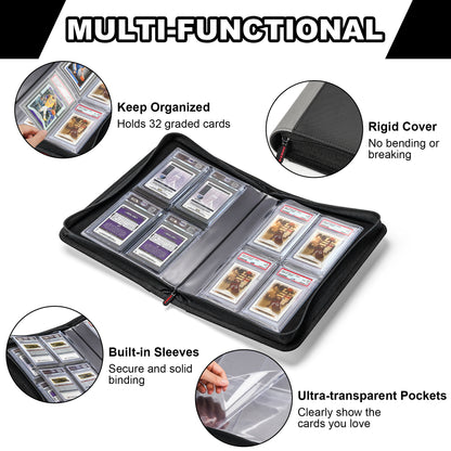 The Original Slab Binder by PREZA - Holds 32 PSA Cards (black)