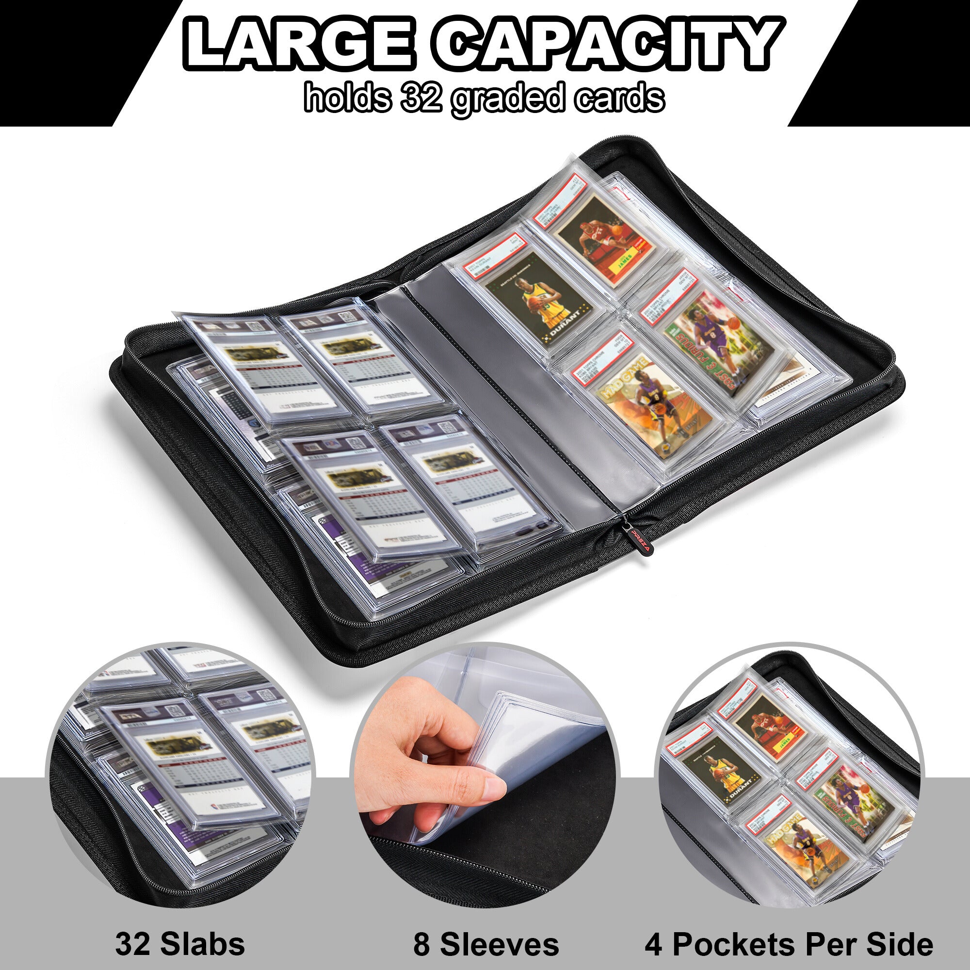 Slab Book The Original Slab Binder by PREZA - Holds 32 slabs (black) – Preza Cards