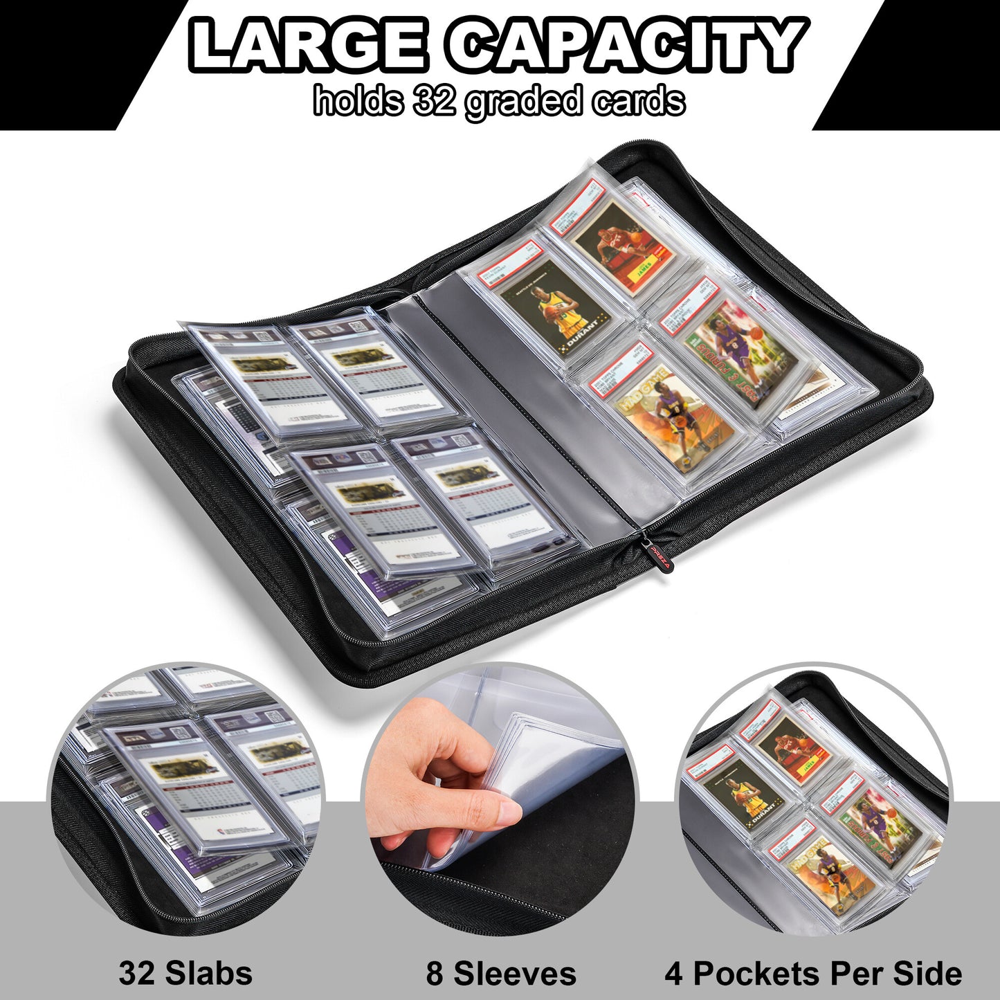 The Original Slab Binder by PREZA - Holds 32 PSA Cards (black)