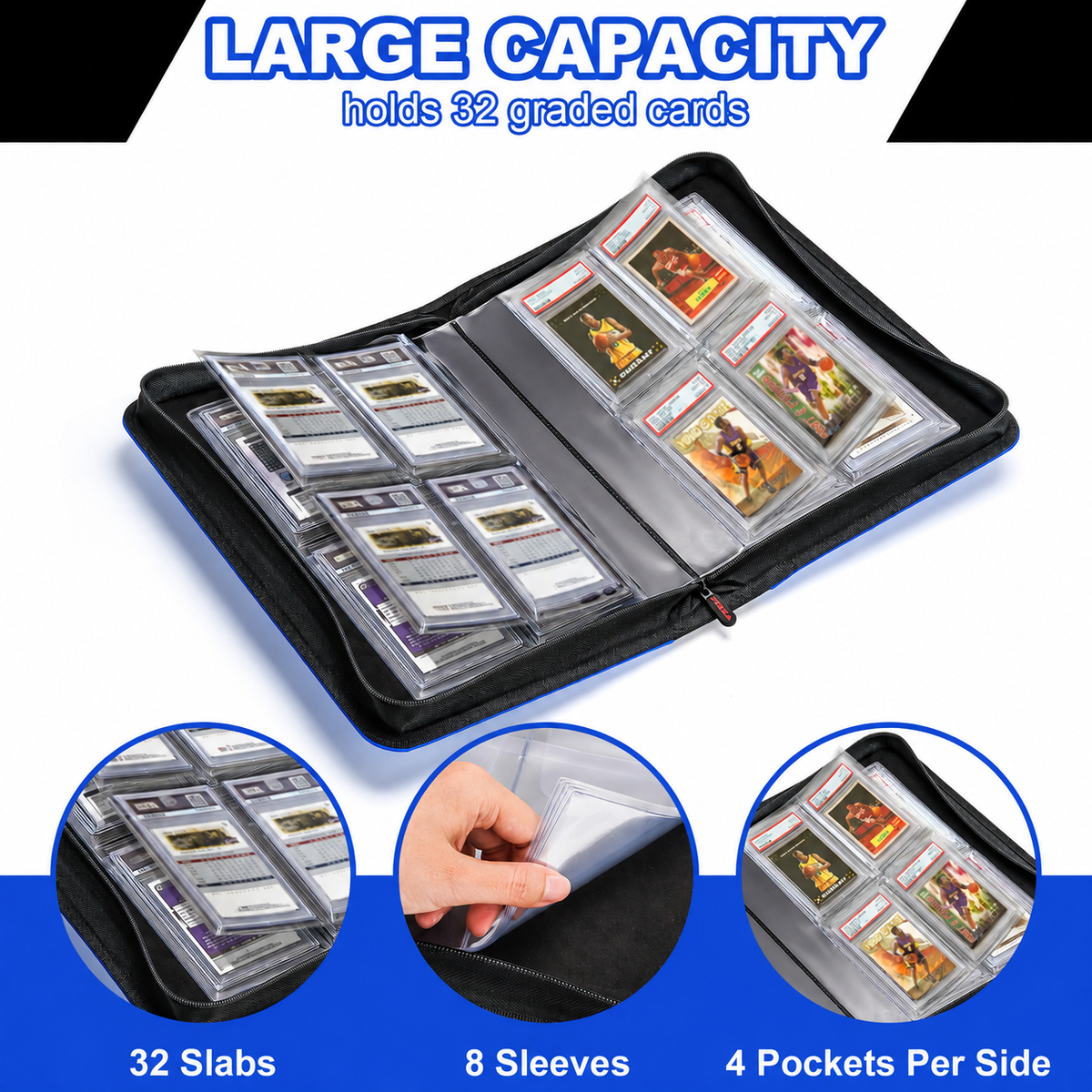 The Original Slab Binder by PREZA - Holds 32 slabs (blue)