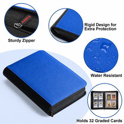 The Original Slab Binder by PREZA - Holds 32 slabs (blue)