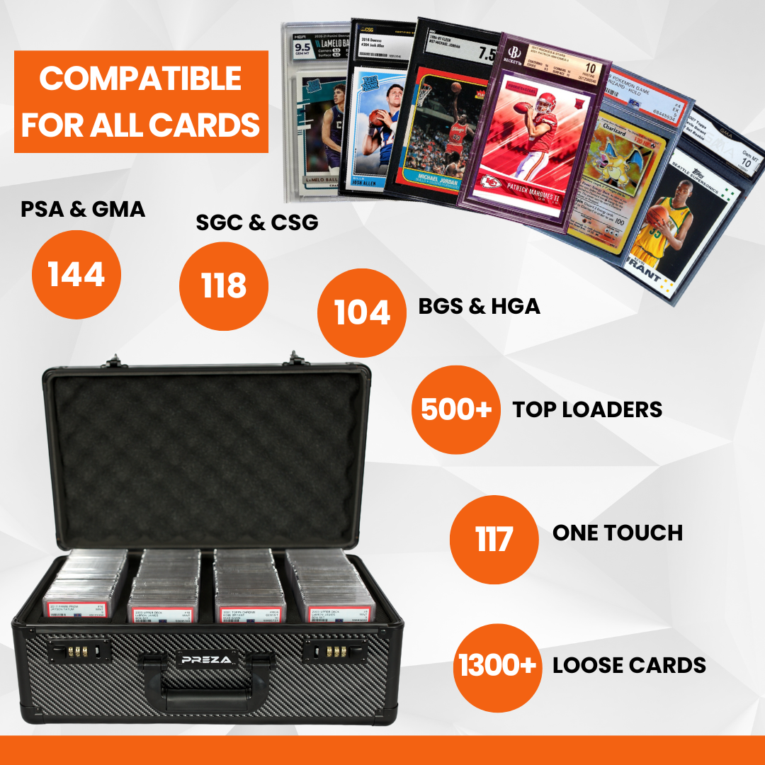 PREZA Graded Card Case (Carbon Fiber - X Large) Preza Cards PREZA Graded Card Case (Carbon Fiber - X Large) Preza Cards