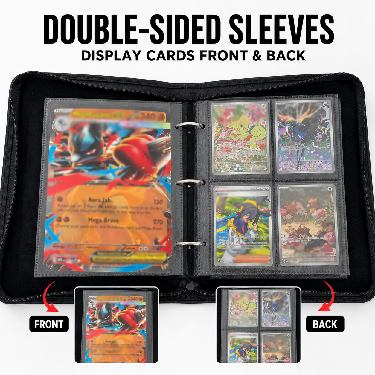PREZA Jumbo & Standard Card Binder - Holds 240 Cards