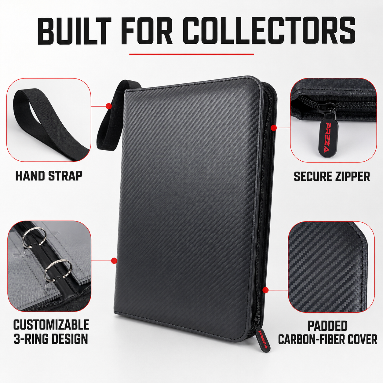 PREZA Jumbo & Standard Card Binder - Holds 240 Cards