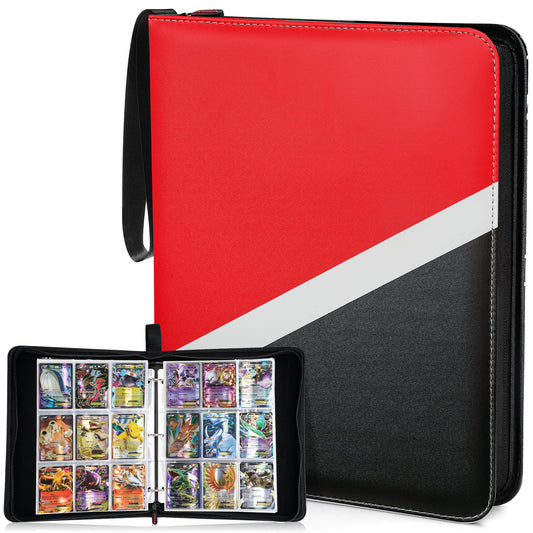 (NEW) Red Trading Card Binder (Holds 900 Cards)