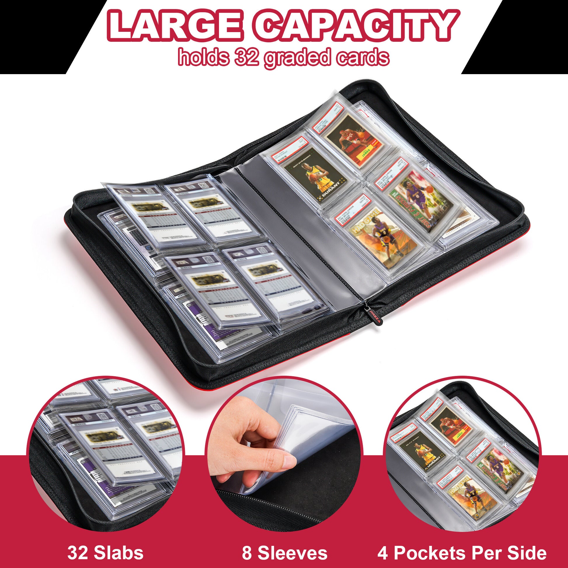 The Original Slab Binder by PREZA - Holds 32 slabs (red) Preza Cards The Original Slab Binder by PREZA - Holds 32 slabs (red) Preza Cards
