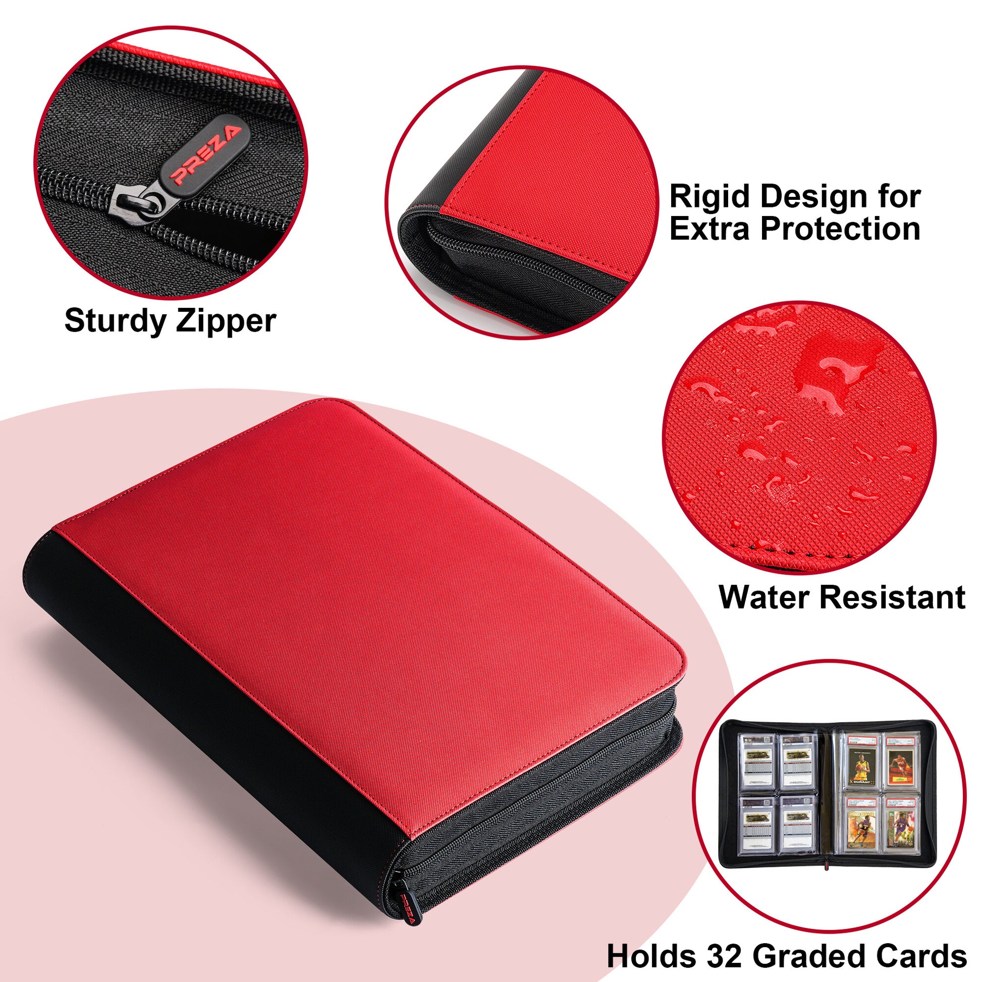 The Original Slab Binder by PREZA - Holds 32 slabs (red) Preza Cards The Original Slab Binder by PREZA - Holds 32 slabs (red) Preza Cards