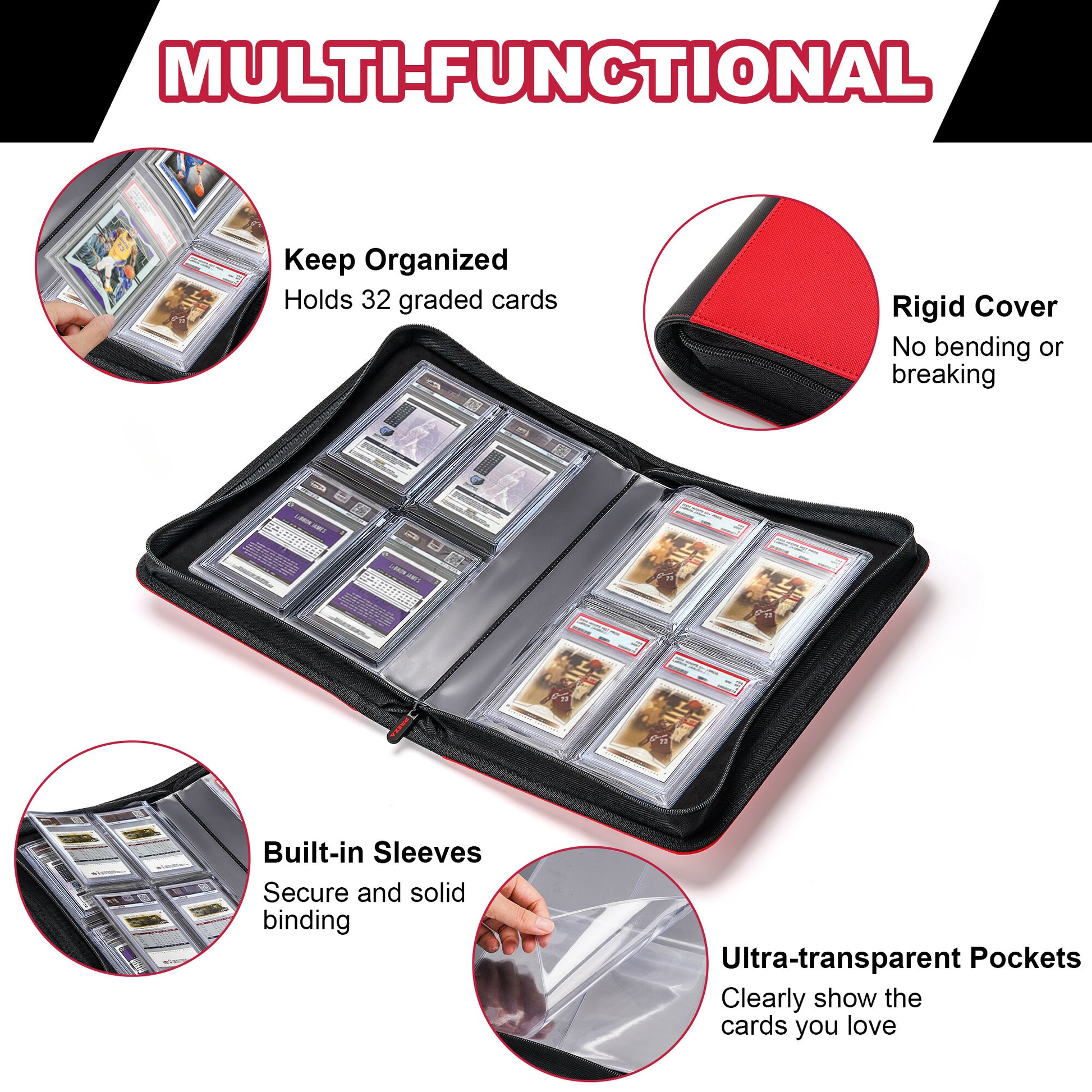 The Original Slab Binder by PREZA - Holds 32 slabs (red) Preza Cards The Original Slab Binder by PREZA - Holds 32 slabs (red) Preza Cards