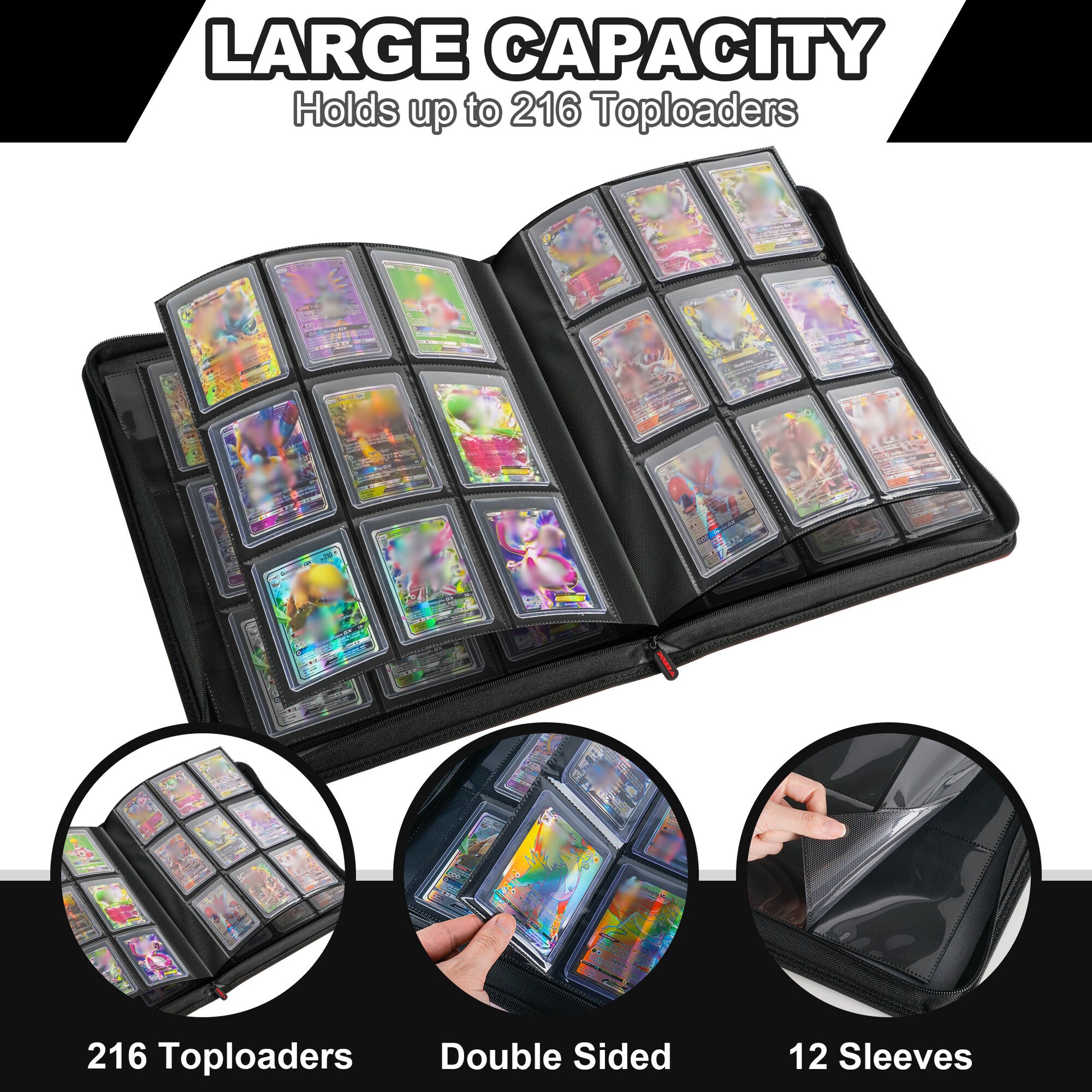 PREZA Toploader Binder - Holds 216 Top Loaders (red) Preza Cards PREZA Toploader Binder - Holds 216 Top Loaders (red) Preza Cards