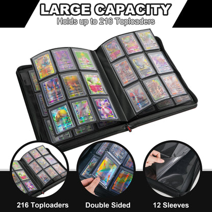 PREZA Toploader Binder - Holds 216 Top Loaders (red) Preza Cards PREZA Toploader Binder - Holds 216 Top Loaders (red) Preza Cards