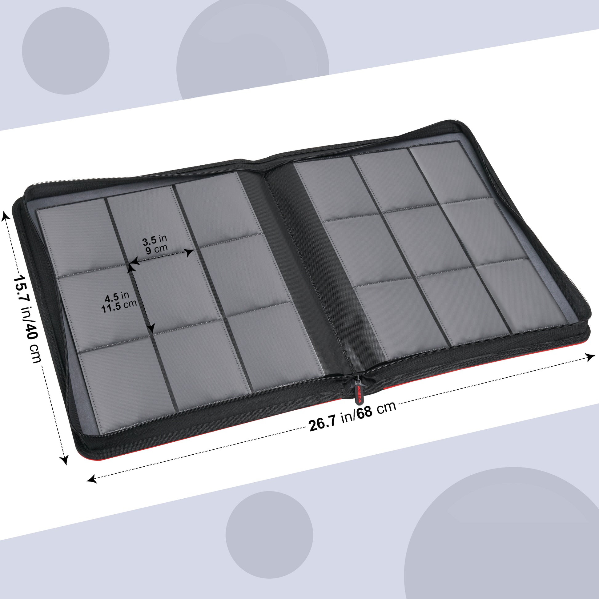 PREZA Toploader Binder - Holds 216 Top Loaders (red) Preza Cards PREZA Toploader Binder - Holds 216 Top Loaders (red) Preza Cards
