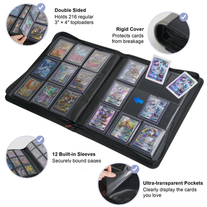 PREZA Toploader Binder - Holds 216 Top Loaders (black) Preza Cards PREZA Toploader Binder - Holds 216 Top Loaders (black) Preza Cards