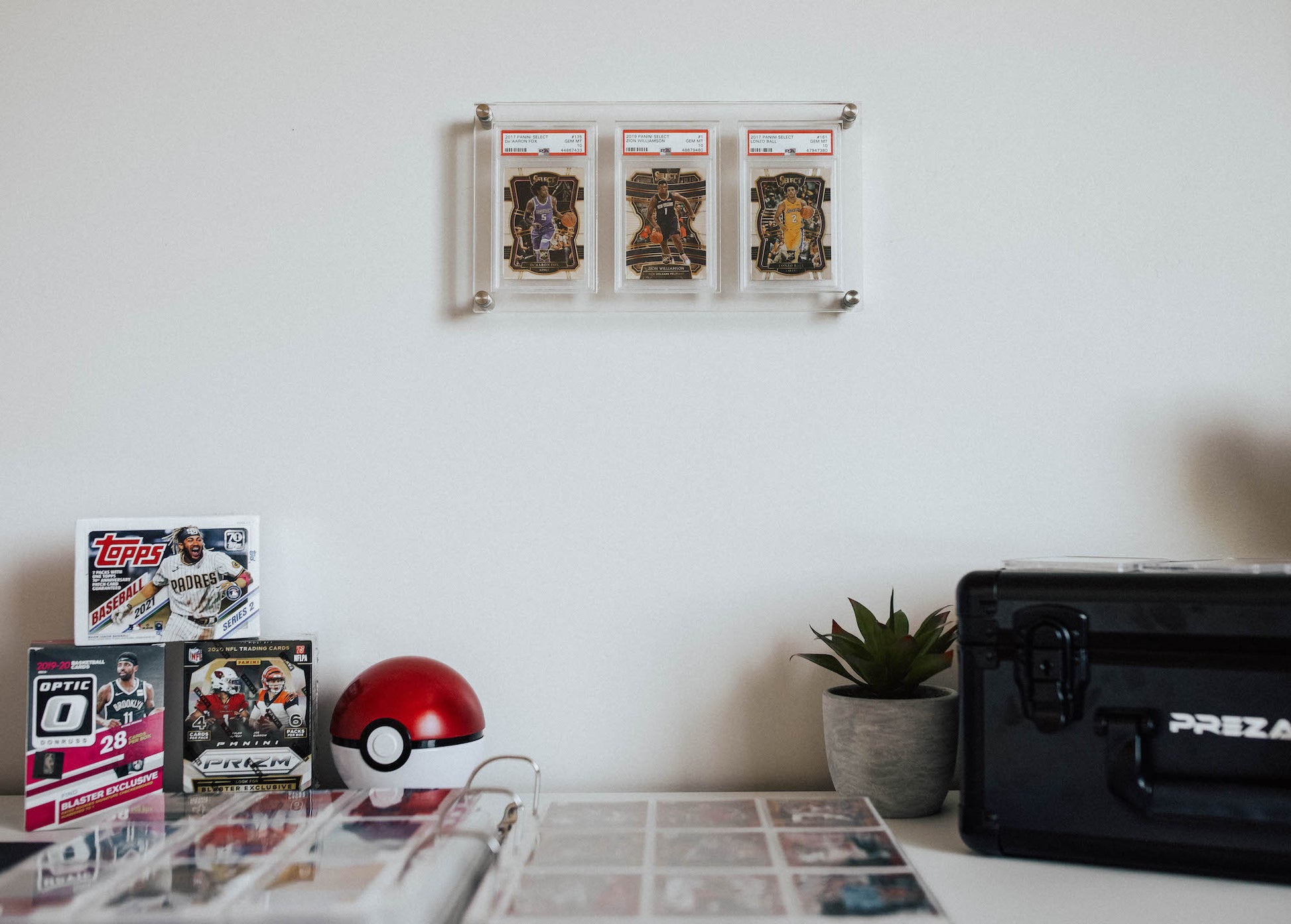 pokemon card wall display PREZA Trading Card Wall Display